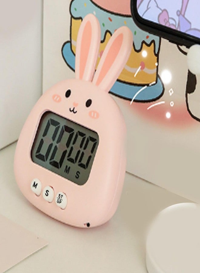 ZIZEV Classroom Timer, Kitchen Timer Magnetic Bunny Digital Countdown Timer, Cute Bunny Magnetic Easy Digital Kitchen Timer for Cooking Bake Accessories Sport Game Classroom - Image 2